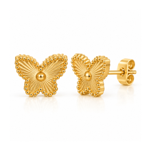 Load image into Gallery viewer, ‘PREMIUM BUTTERFLY' 18K GOLD PLATED STAINLESS STEEL EARRINGS
