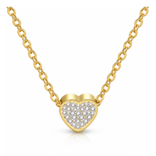 Load image into Gallery viewer, 'DIAMANTÉ HEART' 18K GOLD PLATED STAINLESS STEEL NECKLACE
