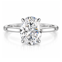 Load image into Gallery viewer, ‘OVAL SOLITAIRE’ STERLING SILVER RING
