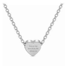 Load image into Gallery viewer, 'DIAMANTÉ HEART' STAINLESS STEEL NECKLACE
