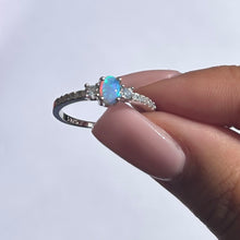 Load image into Gallery viewer, BLUE ‘ETERNAL OPAL’ STERLING SILVER RING
