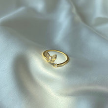 Load image into Gallery viewer, ‘THE BUTTERFLY EFFECT’ 18K GOLD PLATED STERLING SILVER ADJUSTABLE RING
