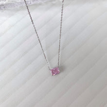 Load image into Gallery viewer, PINK &#39;DIAMOND DREAMS&#39; STERLING SILVER NECKLACE
