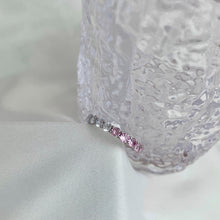 Load image into Gallery viewer, &#39;DOUBLE TROUBLE’ PINK &amp; CLEAR STERLING SILVER RING
