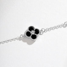 Load image into Gallery viewer, BLACK &#39;HIS LUCKY CHARM’ STERLING SILVER BRACELET
