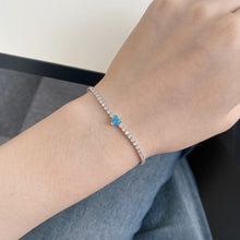 Load image into Gallery viewer, &#39;ICY HEART’ BLUE STERLING SILVER BRACELET
