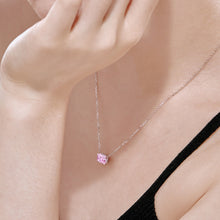 Load image into Gallery viewer, PINK &#39;DIAMOND DREAMS&#39; STERLING SILVER NECKLACE
