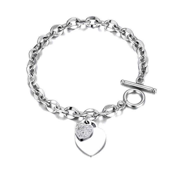 ‘HEART LUXE’ STAINLESS STEEL BRACELET