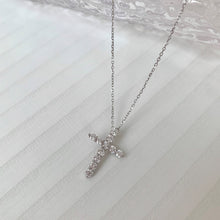 Load image into Gallery viewer, ‘BABY JOCELYN’ STERLING SILVER CROSS NECKLACE
