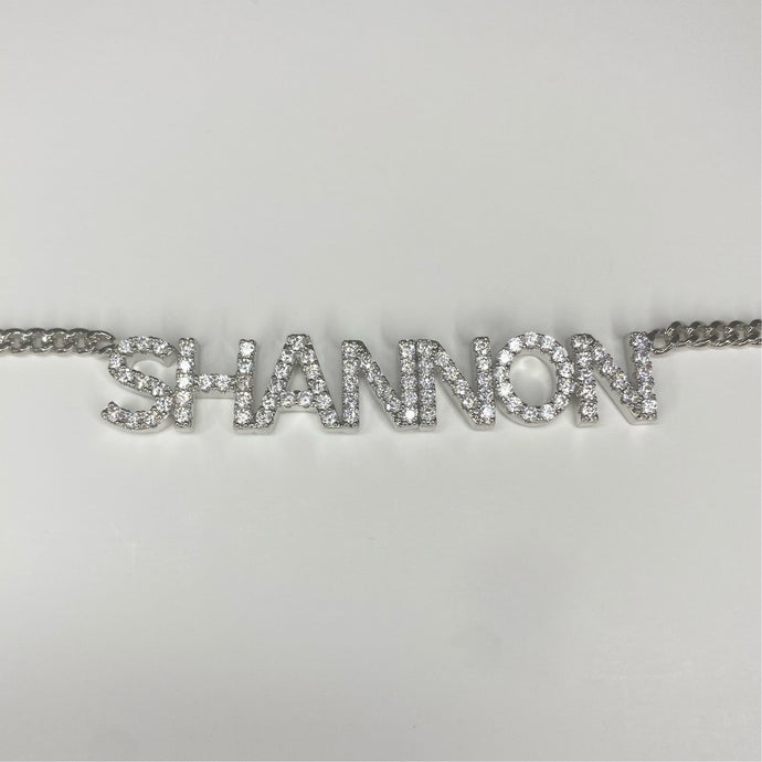 Icy hot sale name necklace